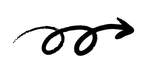 手書きのくるくる矢印