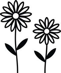 Simple black and white line art illustration