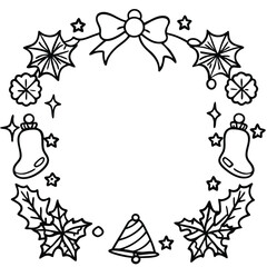 Christmas celebration frame