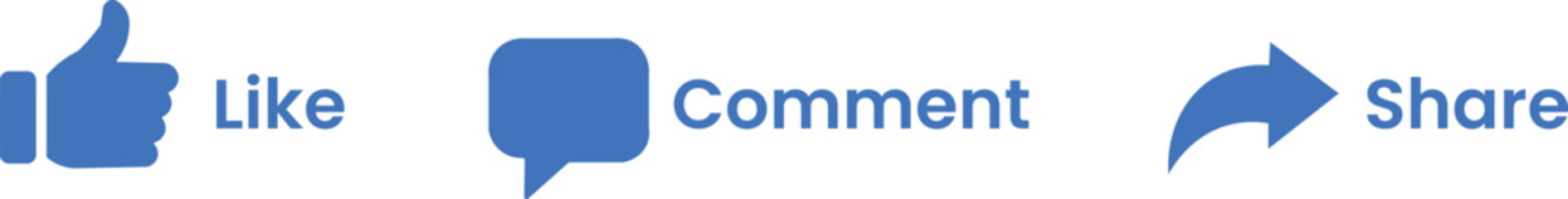 Social media like comment share icons vector illustration