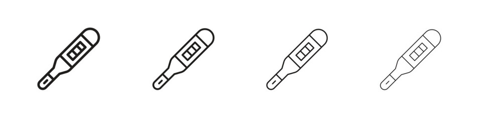 Pregnancy test icons in black simple line elements.
