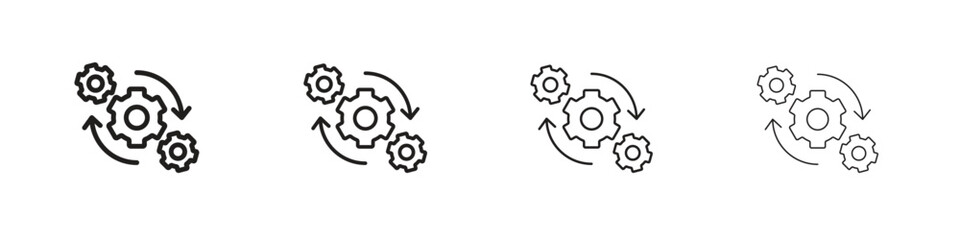 Operation icons in black simple line elements.