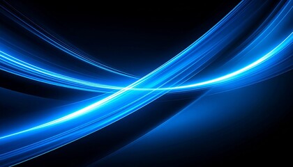 Naklejka premium Abstract Blue Light Streaks Background Design.