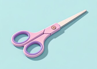 scissors on red background