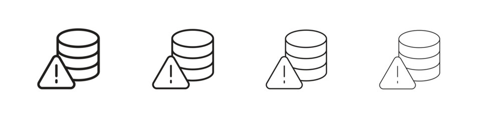 Data loss icons in black simple line elements.