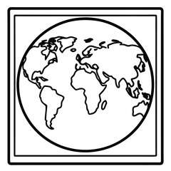 world map frame