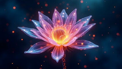 Quantum Data Bloom – AI-Powered Energy Flower in Cyber Universe

