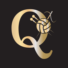 Tailor Logo Combine With Letter Q Vector Template