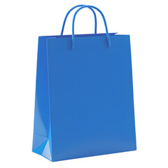 blue shopping bag isolated
