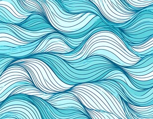 Abstract teal wavy pattern
