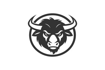 Obraz premium bull head silhouette vector