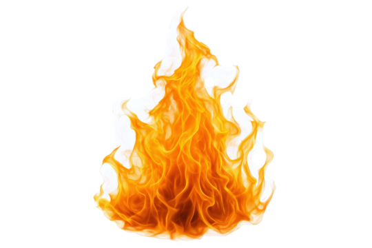 Dynamic Fiery Flames with Intense Orange and Yellow Hues, Evoking Warmth and Energy