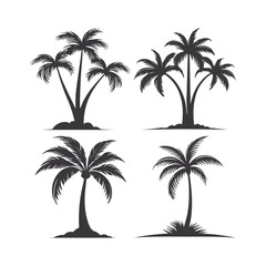 set of palm trees