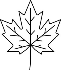 Maple leaf outline icon
