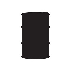 Oil drum silhouette vector flat illustration design on white background