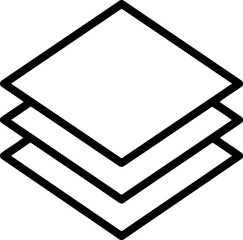 Stacked geometric layers icon
