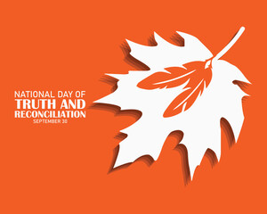 National Day of Truth and Reconciliation. 30 September. Vector illustration.