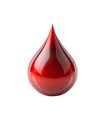 Obraz premium A single drop of vibrant red liquid on a transparent background