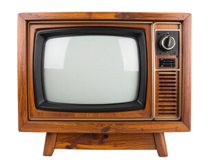 old tv isolated on white