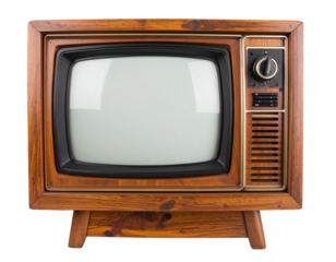 old tv isolated on white