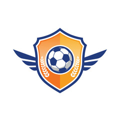 football abstract logo modern style