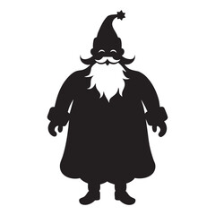 Classic santa claus silhouette for festive christmas and holiday celebrations