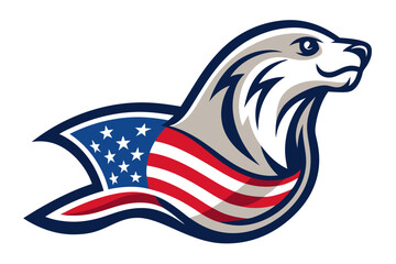 Naklejka premium american eagle head