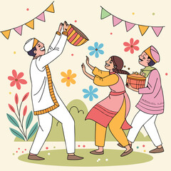 Indian Festival Celebration Vector

