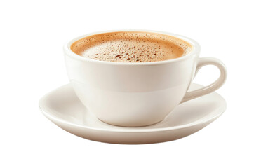 Hot cappuccino coffee cup on transparent background, png