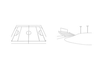 Stadium field and seating soccer football