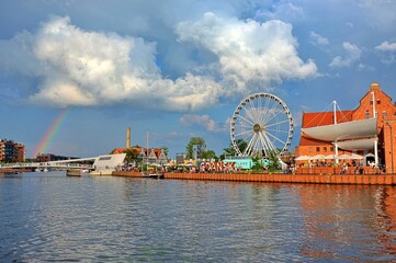 gdansk city canal view 