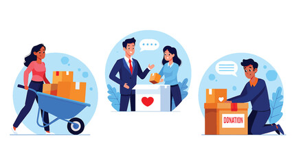 Medical team of doctors and a nurse discussing patient diagnosis in a modern clinic vector illustration