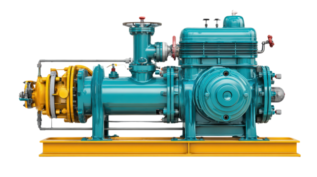 Horizontal pumping machine background isolated on a Transparent background, PNG file.