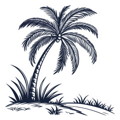 Obraz premium silhouette of palm tree