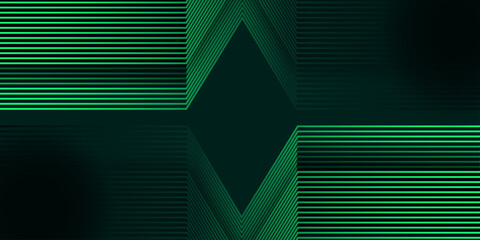 Dark green simple abstract background with lines in a geometric style as the main element.