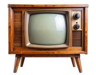 old tv isolated on white