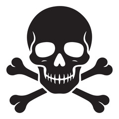 skull and crossbones VECTOR SILHOUETTES,  human skull, SKULL SILHOUETTES