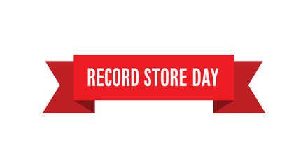 modern detailed professional high quality Record Store Day Silhouette Ribbon Icon