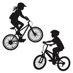 Fototapeta premium Children Riding Bicycles