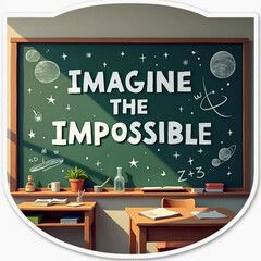 stickers, motivation, inspiration, quote back to school concept