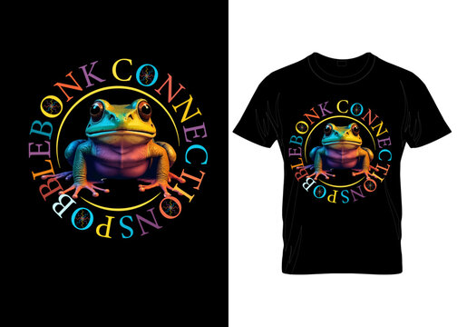 FROGE T-SHIRT DESIGN: custom vector graphic, modern, stylish frog animal wild trendy hoodies streetwear t-shirt design 