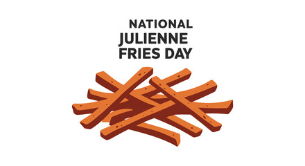 National Julienne Fries Day A Celebration of Crispy Golden Goodness silhouette