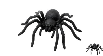 Two spiders against a black background surface png, transparent, white background, ai generated, 