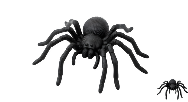 Two spiders against a black background surface png, transparent, white background, ai generated, 