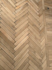 Wooden herringbone flooring