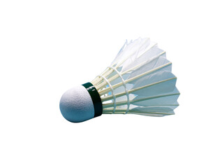  Badminton Shuttlecock in Mid-Air, Tilted with Motion Blur Effect, isolated transparent background png