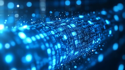 Abstract representation of digital data flow.