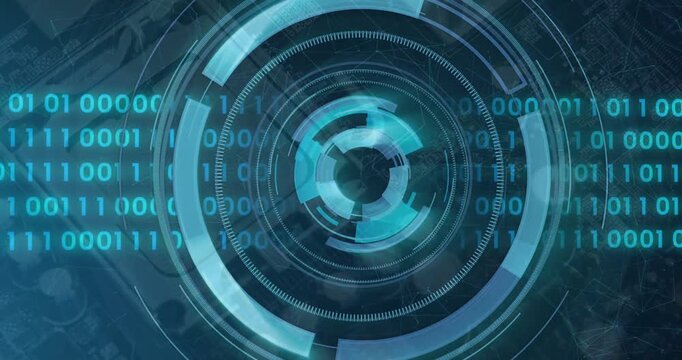 When faint outline appearing center, concentric rings rotating with binary stream to form interface