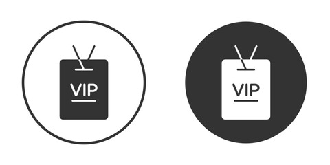 VIP neck tag icons concept in solid versions. Flat design style.