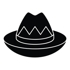 hiking hat vector icon